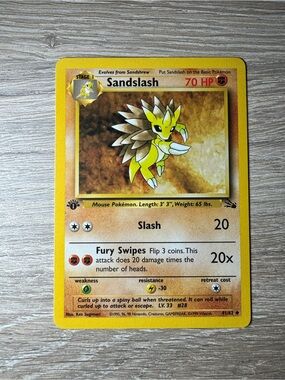 Sandslash #41/1st Edition/Pokemon Fossil